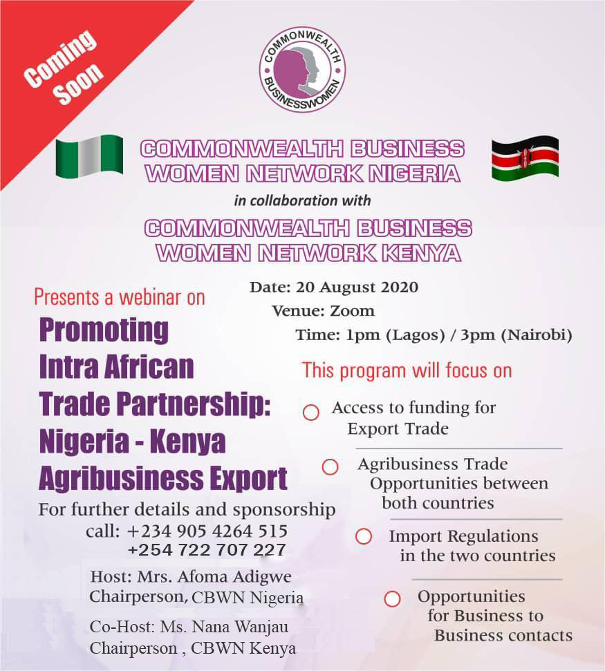 Nigeria- Kenya Agribusiness Export-Promoting Intra African Trade Partnership 20th Aug 2020